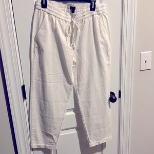 J Crew White linen pants. Never worn!
